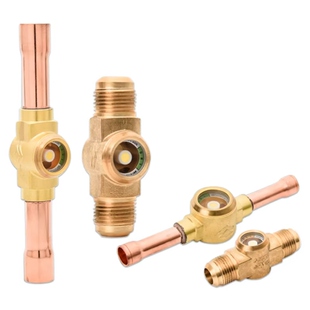 鸿森SG型中央空调冷媒视液镜制冷剂视液窗镜冷库机组焊接观察视镜