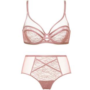 【情迷勃艮第】遐内衣套装女微聚拢防下垂薄款全罩杯大胸显小文胸