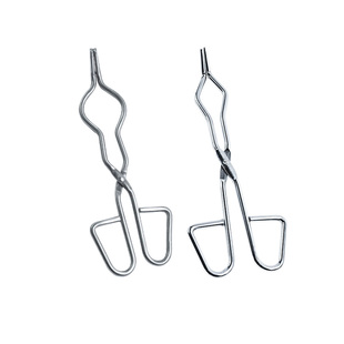 坩埚钳实验室 马弗炉镀铬灰皿钳陶瓷坩埚夹子304不锈钢长柄坩埚钳