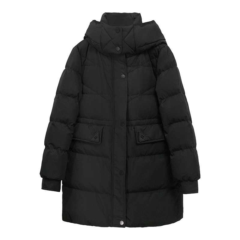 HONRN/红人中长款连帽羽绒服外套