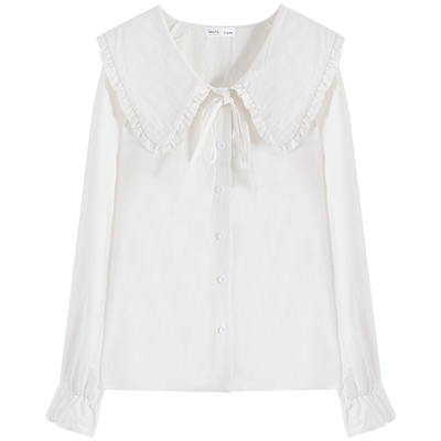 韩系学院风新款别致设计感上衣