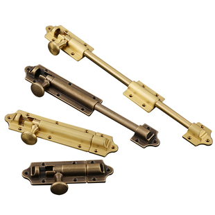 黄铜插销门栓门扣复古大门插销锁扣加长加厚仿古中式木门天地插销