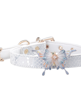 PUPPYRIDER皂化液蝴蝶水钻项圈女