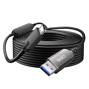 斯格光纤USB3.2转Type-C数据线10Gbps直播相机UVC数据延长线适用海康威视摄像头采集卡麦克风连接线10米15米
