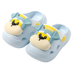 儿童拖鞋男童夏季2025新款防滑小孩室内幼儿包头轻便宝宝洞洞鞋女