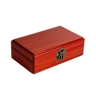 实木首饰盒木制复古精致珍藏木盒木质珠宝耳钉婚嫁五金手饰收纳盒