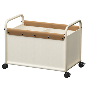 桌下书包置物架可移动家用整理小推车收纳箱办公室工位书本储物筐