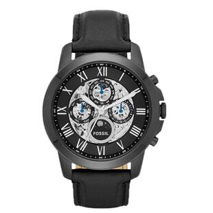 FOSSIL手表真皮带商务休闲星期日历镂空自动机械表防水男表ME3028