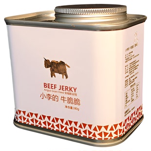 IMOC小李的安格斯牛脆脆180g谷饲牛肉干边料早餐伴侣高白蛋