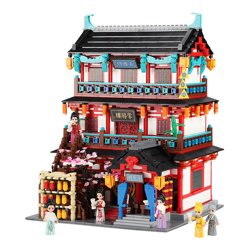 街景古建筑高难度立体礼物积木