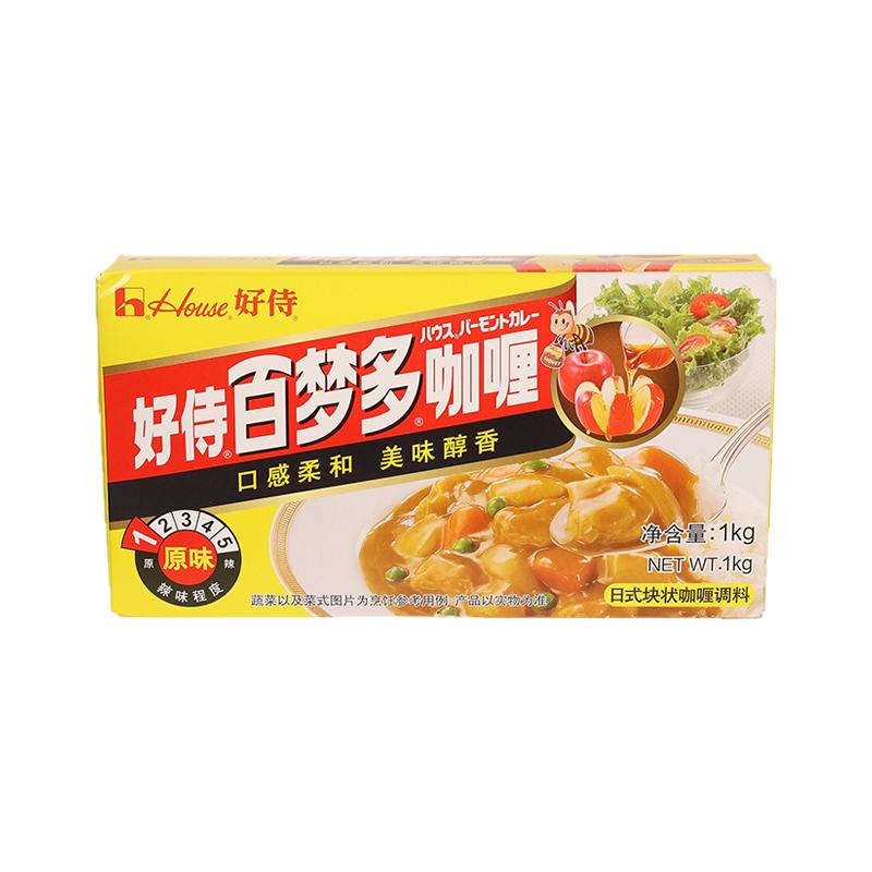好侍House百梦多咖喱块原味1kg10盒商用日式黄咖喱料整箱酱旗舰店