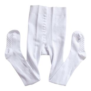 儿童连裤袜加绒春秋冬季脚跟白袜子宝宝打底袜女童舞蹈袜脚尖无骨