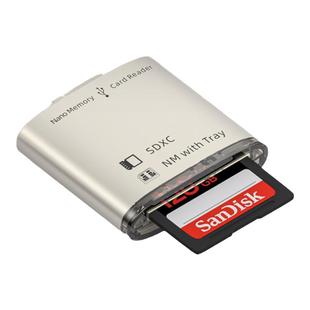 创兢usb3.0单头金属读卡器电脑手机SD相机卡NM卡读卡器【读SD+NM卡】