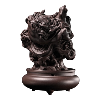 【云岫】吉柏年原创设计金蟾太湖石香炉摆件可盘香线香