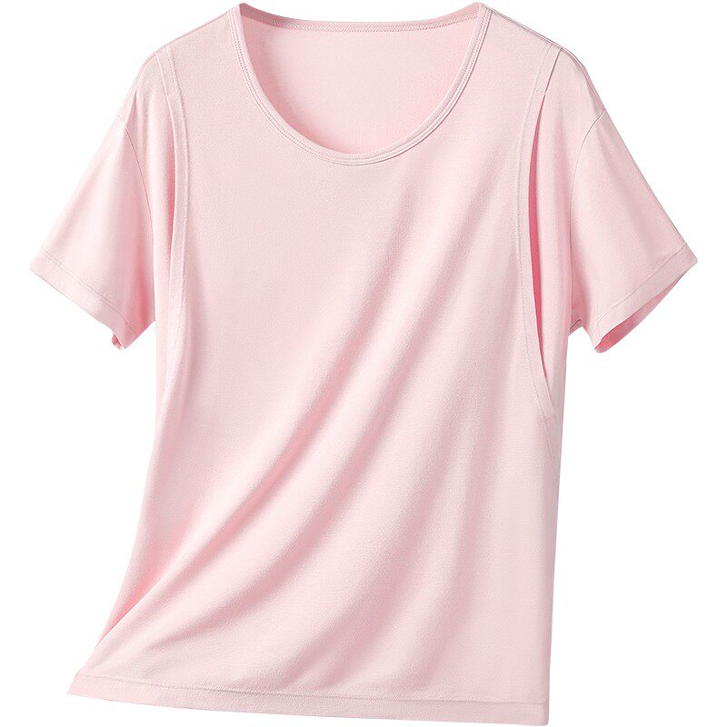 哺乳短袖t恤孕妇上衣莫代尔春秋款喂奶母婴月子服夏天可外穿套装