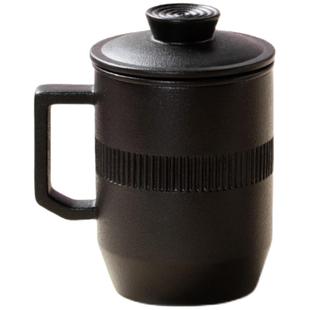 陆宝陶瓷茶杯个人办公室泡茶杯合意盖杯茶水分离水杯子大容量水杯