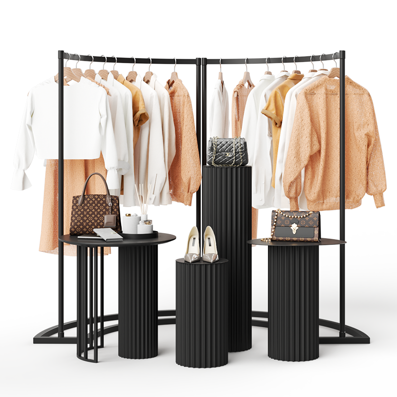 众匠坊黑色轻奢服装展示架