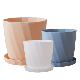 特价阳台简约花盆家用仿陶瓷加厚耐用树脂多肉绿植小盆栽塑料花盆