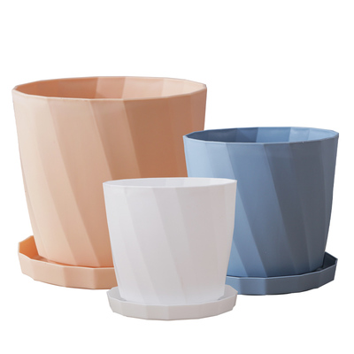 特价阳台简约花盆家用仿陶瓷加厚耐用树脂多肉绿植小盆栽塑料花盆