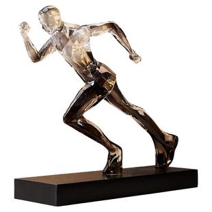 勇往直前运动人物艺术摆件客厅轻奢高档电视柜酒柜家居饰品健身房