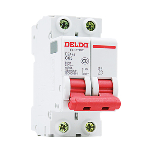 德力西空气开关dz47s1p空开2家用小型100a断路器4电闸63空调C型