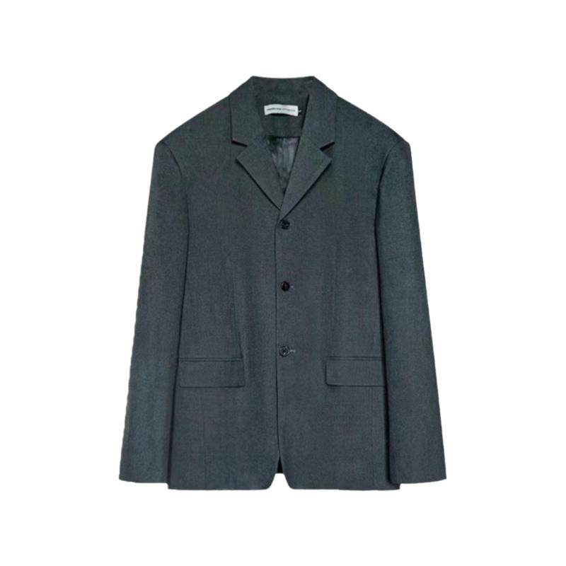 TRENDYWU 意式“高知”新钱静奢羊毛经典廓形垫肩OV宽松西服外套
