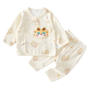 新生婴儿衣服夏薄款套装0到个3月初生宝宝夏装纯棉满月分体空调服