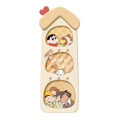 奶油风蜡笔小新隐形推拉全身镜