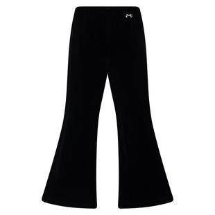 【长腿神器】高腰保暖喇叭裤子加绒冬季新款中大童丝绒黑色女童