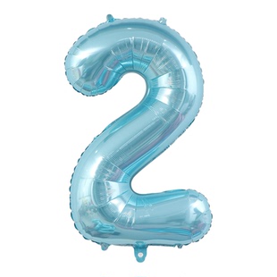 32寸美版彩色糖果数字蓝色生日满月婚礼派对拍照打卡铝箔卡纸装