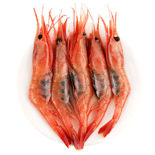 新货俄罗斯刺身生食带籽甜虾冰山特大超低温北极甜虾日料顺丰包邮