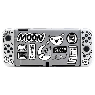 任天堂适用switch保护壳ns手柄套分体式透明硅胶软壳硅胶套switcholed壳可爱贴纸卡带盒oled膜配件oled保护包