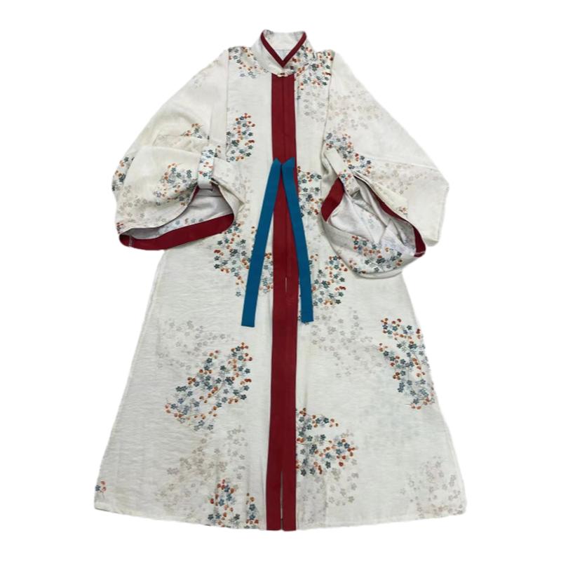 十里七巷 好柿 明制立领对襟汉服套装长衫汉元素春秋主腰长裙套装