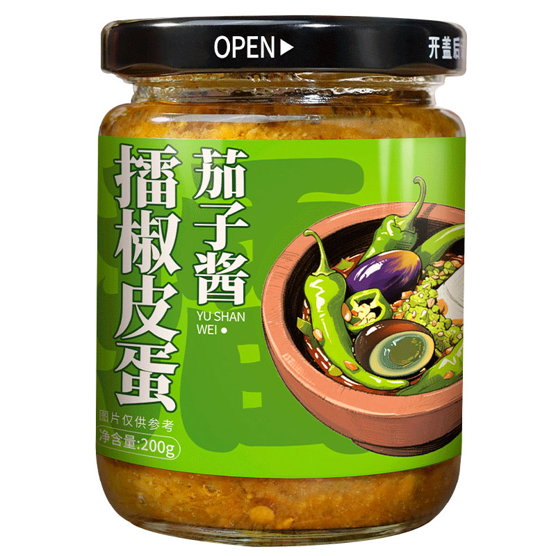 擂辣椒皮蛋茄子湖南特色下饭微辣