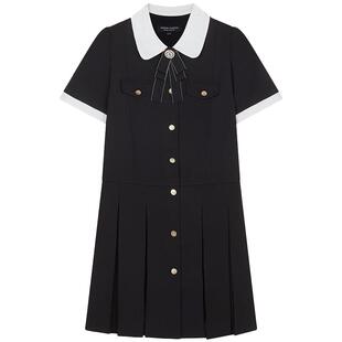 【送领结】TeenieWeenie小熊奥莱夏季黑色气质连衣裙短裙女
