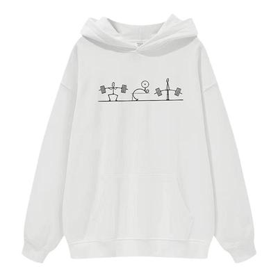 DNA手绘健身宽松连帽卫衣