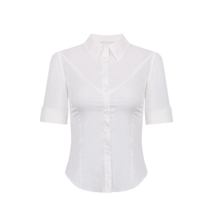 jk制服泡泡袖收腰绑带衬衫女学院风甜辣妹短袖纯欲风褶皱衬衣夏季