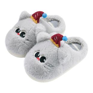 巴拉巴拉儿童棉拖鞋男童毛绒半包家居鞋女童保暖鞋子2025冬季可爱