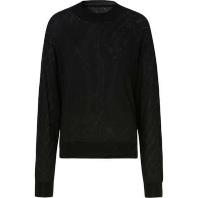 【季末折扣】RtA 女秋冬斜纹设计基础款透视针织衫