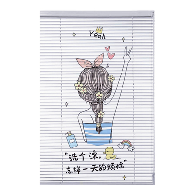 新款百叶窗帘免打孔卷帘遮光防水