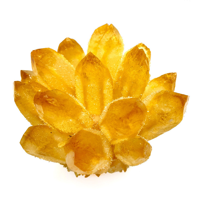 天然黄水晶簇消磁石装饰摆件