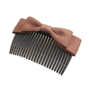 韩式发卡发梳插梳带齿刘海梳发插发夹梳发叉韩国盘头发倒插蝴蝶结