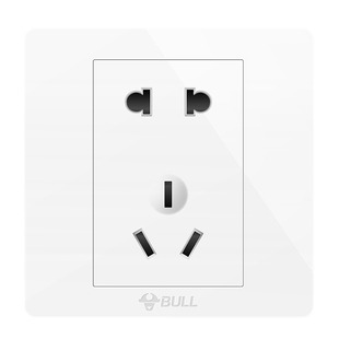 公牛五孔插座家用暗装面板墙壁5孔墙体五眼86墙插10A插板五空插座