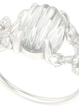 Mouhooland/暮后之地新艺术系列花枝露珠戒指情侣款指环小众设计