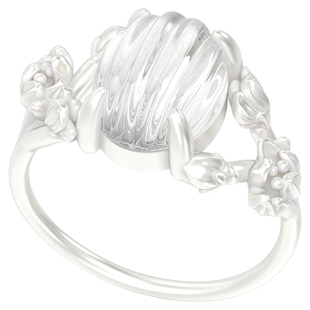 Mouhooland/暮后之地新艺术系列花枝露珠戒指情侣款指环小众设计