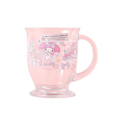 三丽鸥桌面甜品玻璃杯420ML 创意饮水杯餐饮用品520627