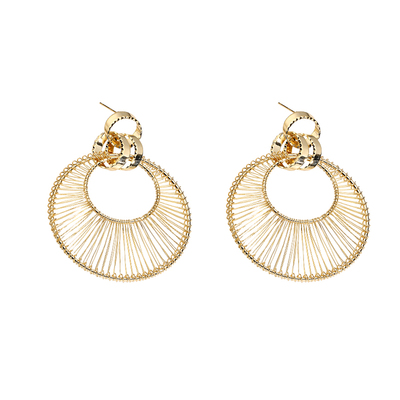 轻度欧美铜镀24k金女耳环