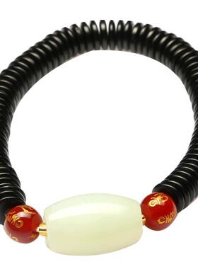 七彩云南和田玉路路通男女款手串