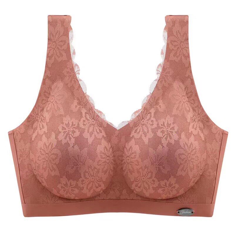 一片式无痕零束缚乳胶内衣女小胸聚拢背心式无钢圈舒适睡眠文胸衣