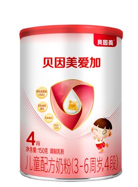 【0元试喝】贝因美爱加4段儿童配方奶粉150g含钙铁锌营养成长奶粉